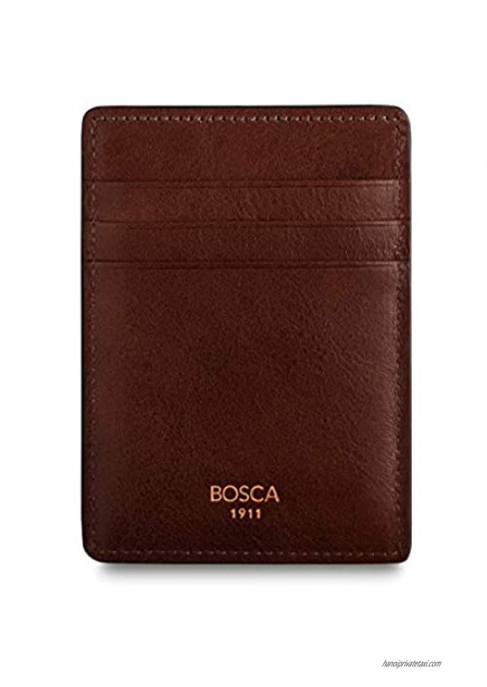 Bosca Men's Deluxe Front Pocket Leather Wallet