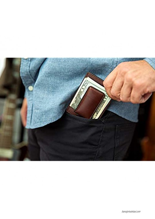 Bosca Men's Deluxe Front Pocket Leather Wallet