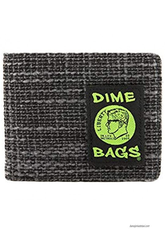 Dime Bags Bi-Fold Hempster Wallet - Classic Slim Bifold Design w/RFID Protection (Black)