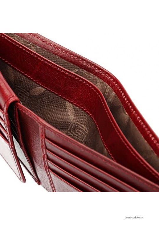 Giudi Deluxe Comfortable Bifold Men’s Wallet Made in Italy – 12 Business Credit Card Holder – ID Window - Soft Touch Genuine Cow Leather - Excellent Gift in Attractive Packaging