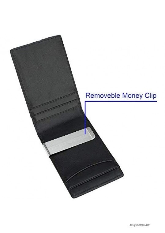 Lavemi Money Clip Wallet for Men Slim Front Pocket RFID Blocking Card Holder Minimalist Bifold Wallet