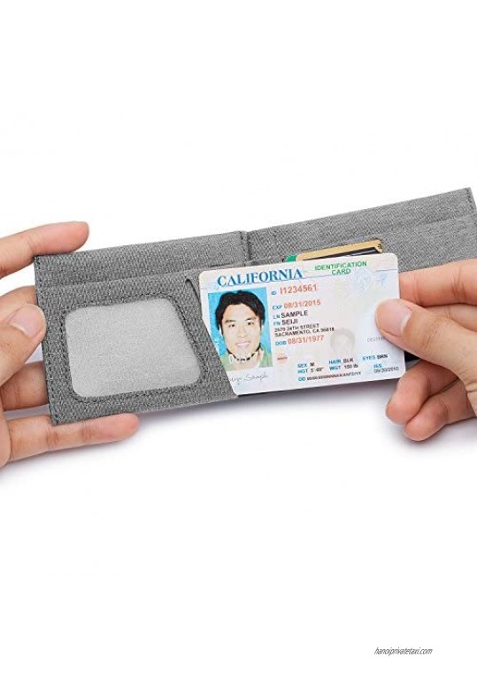 Men Wallet - RFID Minimalist Slim Front Pocket Card Travel Holder Clip MFBW1