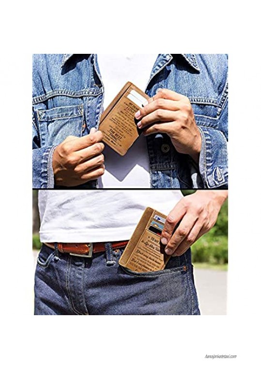 Slim Wallet Cowhide wallet Front Pocket Wallet Minimalist Wallets Gift for son from Mom (To My Son - Love Mom)