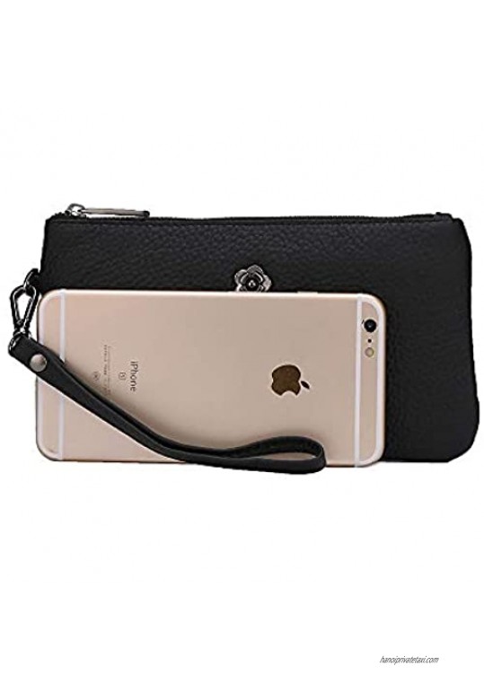 Aladin Leather clutch bag simplicity clutch bag Mobile Phone Wallet with Big Lychee Grain for Women