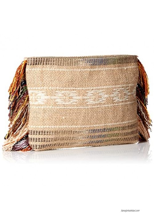 ‘ale by alessandra Tribe Beaded Clutch with Fringe Detail