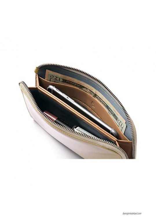 Bellroy Clutch (Small Leather Clutch Bag For Women Holds 9 Cards Magnetic Pocket For Coins Zip Closure)