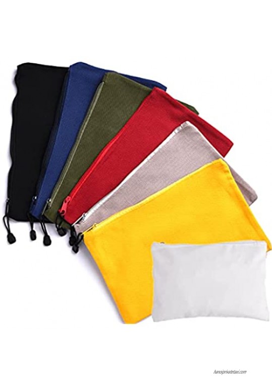 Canvas Tool Pouch 7 Pcs Canvas Tool Bags Utility Bag can be Used as Bank Deposit Bag Tool Bag