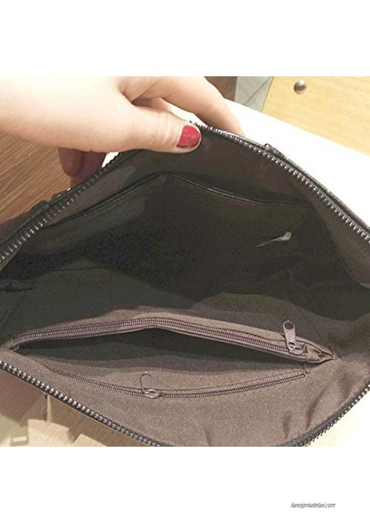 COOBA Women Ghost Head PU Leather Large Cool Punk Handbag Large Wallet Clutch Ladies Envelope Bag Purse Black