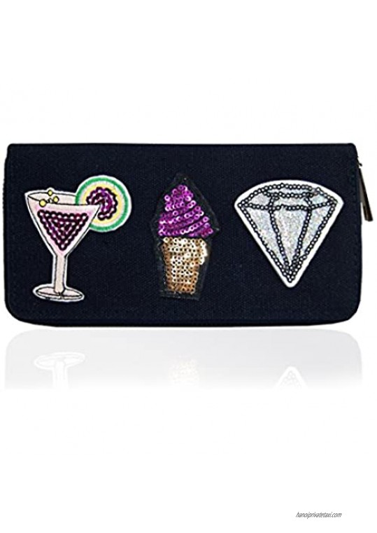 Elegant Ella Purse Women's Wallet Lady's Purses Card Holder Official Licensed (Cocktail & Diamond)