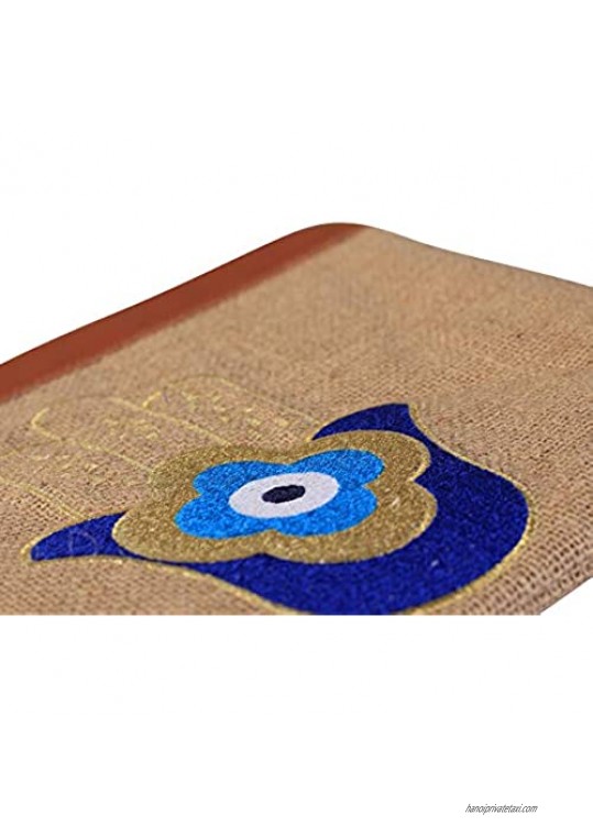 Evil Eye Embroidery Jute Clutch Bag Hamsa Hand Beach Summer Style