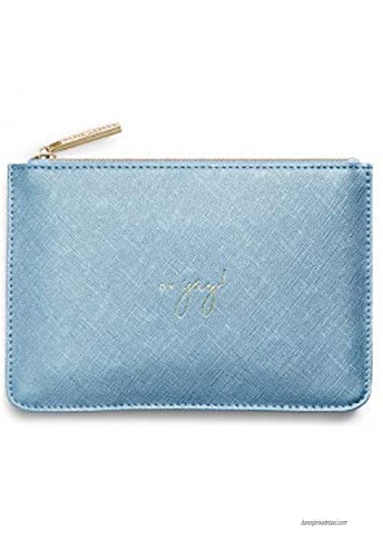 Katie Loxton Happy Birthday Women's Vegan Leather Clutch Perfect Pouch Boxed Set of 2 Navy Blue