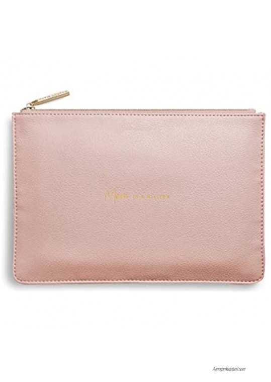 Katie Loxton Mom In A Million Women's Medium Vegan Leather Clutch Perfect Pouch Pale Pink