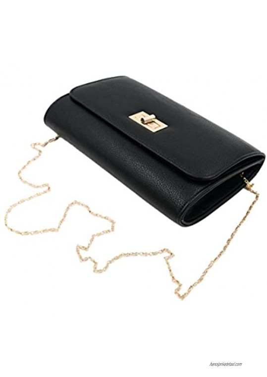 Premium Solid Color PU Leather Clutch Bag Handbag - Diff Colors