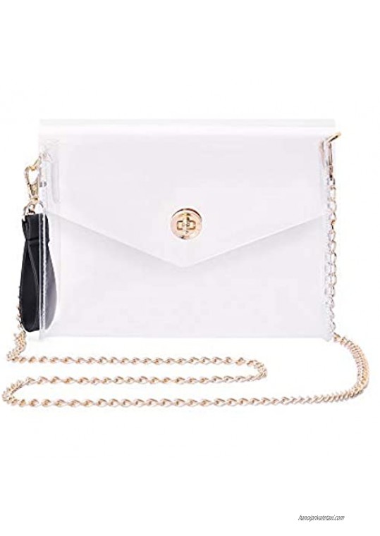 Clear Crossbody Bag Cute for Sports Concert Prom Party Present qia-QQ Clear Purse for Women Gift Stadium Approved Bags 