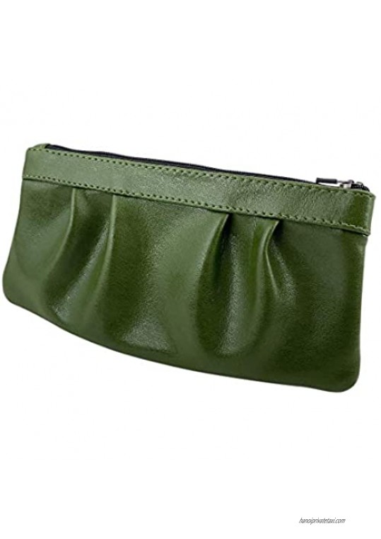 Santa Playa Hand Bag Handmade from Cactus Leather - Plant-Based Vegan Material Durable Water Resistant - Store and Carry Your Phone Cash ID Keys Accessories - Fashionable Cute - Nopal Green