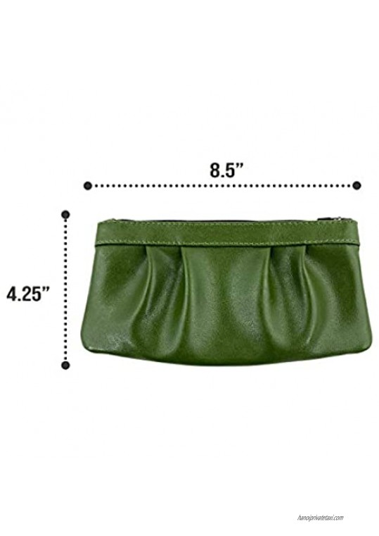 Santa Playa Hand Bag Handmade from Cactus Leather - Plant-Based Vegan Material Durable Water Resistant - Store and Carry Your Phone Cash ID Keys Accessories - Fashionable Cute - Nopal Green