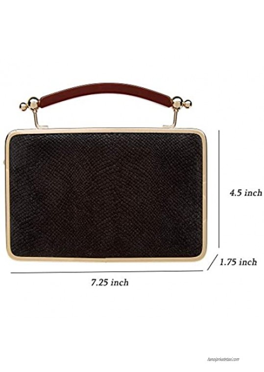 CARIEDO Evening Clutch Bag for Women Velvet Bridal Clutch Gold Evening Purse with Chain Prom Cocktail Party