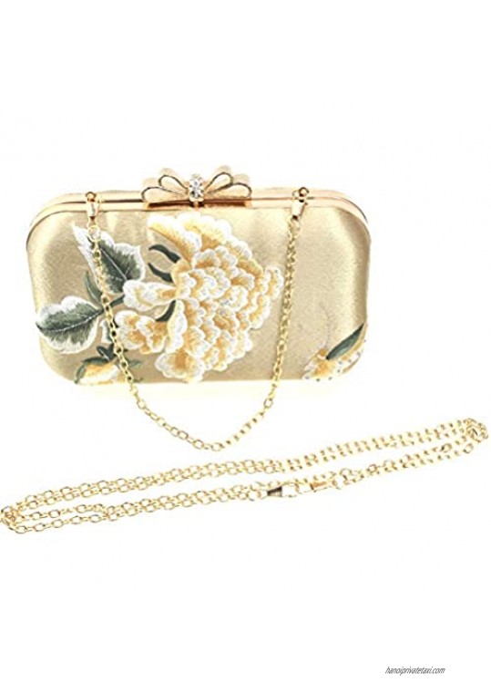 Flower Clutch Purse for Women Embroidery Wedding Evening Bag Wedding Clutch Bridal Handbag