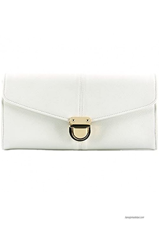 Grace Angel ——Collection Women’s PU leather Envelope Clutch Handbags Evening GA16426（White）