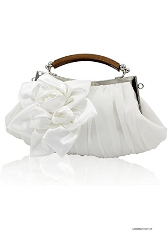 kingluck Floral Embellish Sheer Chiffon Exterior Party Clutch-evening Out Collection