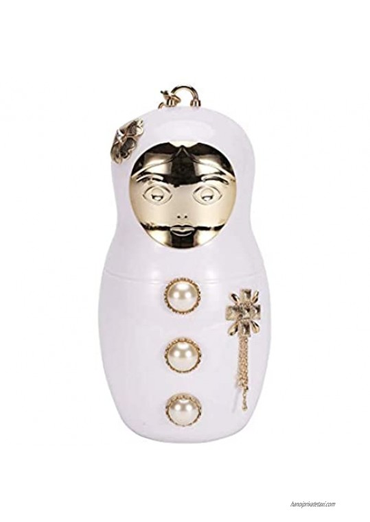 LETODE Russian Doll Evening Bag Acrylic Women Purse Beads Cartoon Design Party Clutch Bags Ladies Handbags Wallet with Strap