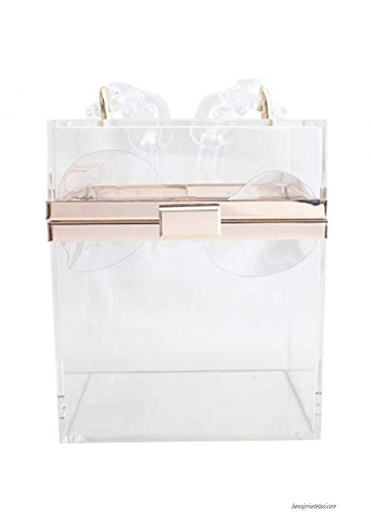 LETODE Transparent Square acrylic bag hand-held banquet dress bag wedding bridal bag evening bag