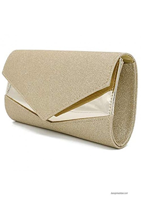 RAPENG Clutch Purse for Women Evening Classic Envelope Handbag Crossbody Shoulder Bag