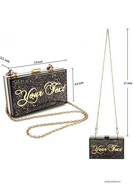Women Acrylic Customized Evening Clutch Bag for Party and Events
