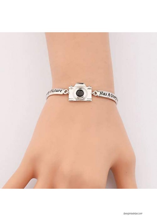 AKTAP Photograph Bracelet Camera Charm Because Every Picture Has a Story to Tell Photography Gifts for Photographers Women Best Friends