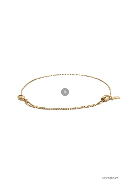 Alex And Ani Replenishment 19 Women's Pull Chain Clasp Bracelet 14Kt Gold Plate Over .925 Sterling Silver