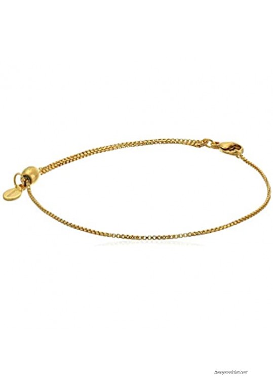 Alex And Ani Replenishment 19 Women's Pull Chain Clasp Bracelet  14Kt Gold Plate Over .925 Sterling Silver