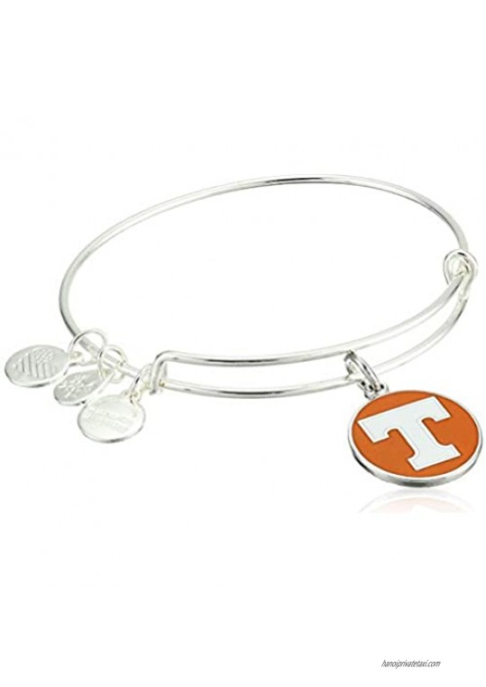 Alex and Ani Women's Color Infusion University of Tennessee Logo II EWB Bracelet Shiny Silver Expandable