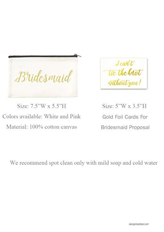 Bridesmaid Gifts for Wedding with Proposal Card Set of 4