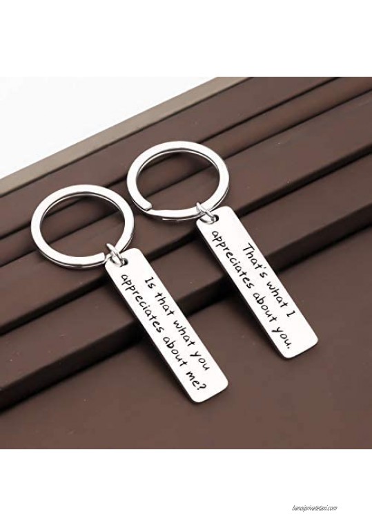 CENWA Letterkenny Inspired Gift That's What I Appreciates About You Keychain Set