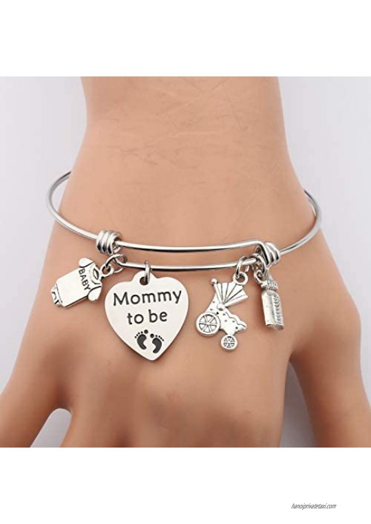 CHOORO Mommy to Be Bracelet Expectant Mother Bracelet New Mom Gift Pregnancy Announcement Gift for Mother-to-be