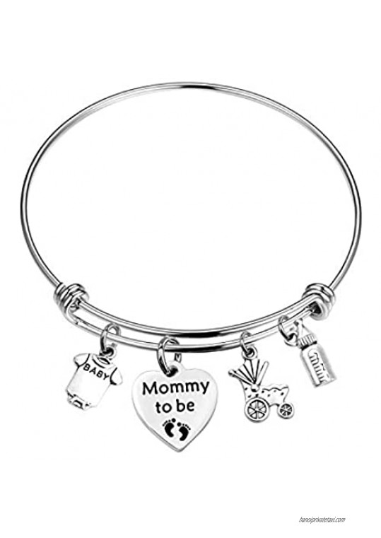 CHOORO Mommy to Be Bracelet Expectant Mother Bracelet New Mom Gift Pregnancy Announcement Gift for Mother-to-be