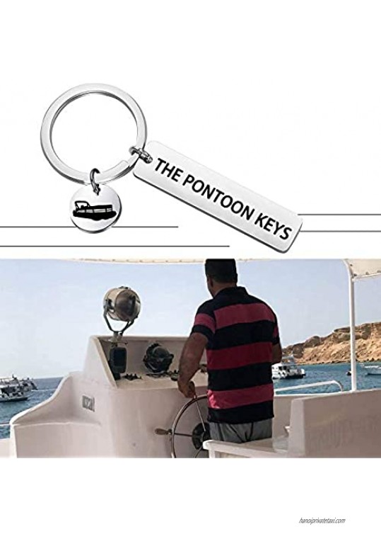 CHOORO Pontoon Gift Pontoon Captain Gift Pontoon Owner Gift Boating Jewelry The Pontoon Keys