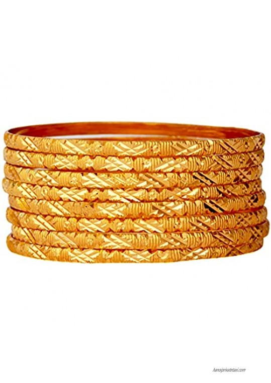 JD'Z COLLECTION Indian Gold Plated Jewelry Ethnic Gold Bangles Fashion Jewelry Bracelet for Women Traditional Party Wear Bangles