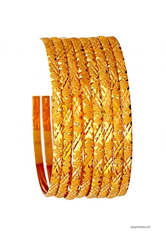 JD'Z COLLECTION Indian Gold Plated Jewelry Ethnic Gold Bangles Fashion Jewelry Bracelet for Women Traditional Party Wear Bangles
