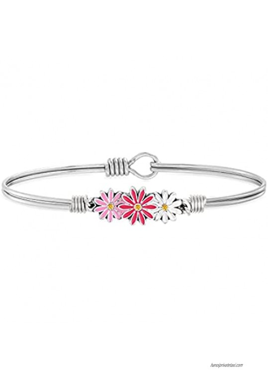 Luca + Danni | Daisies Bangle Bracelet in Pink Ombre For Women Made in USA