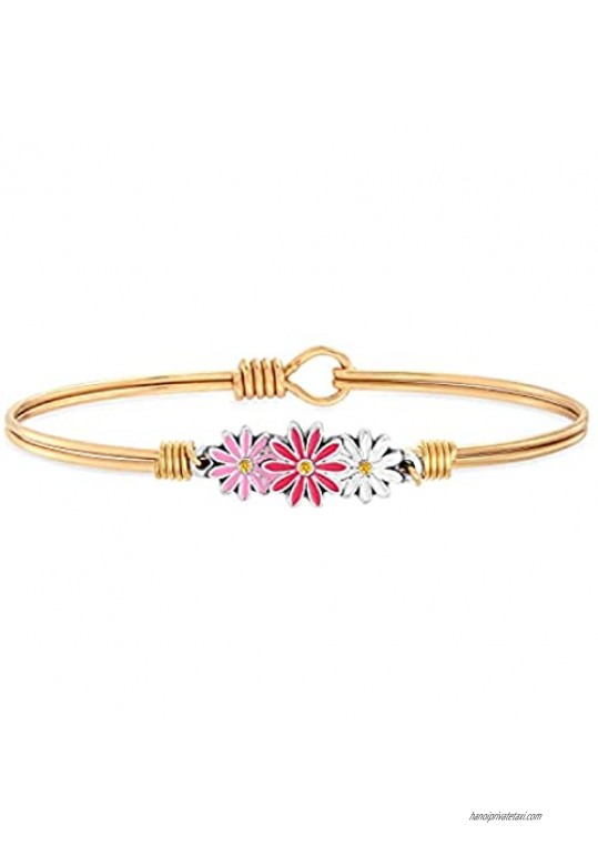 Luca + Danni | Daisies Bangle Bracelet in Pink Ombre For Women Made in USA