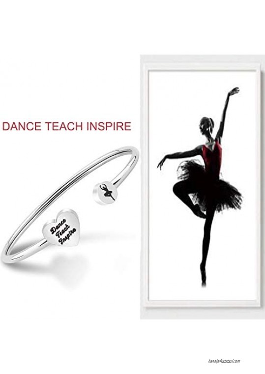 PLITI Dance Teacher Bracelet Dance Teach Inspire Cuff Bracelet Your Potential Has No Limits Teacher Gift Teacher Appreciation Thank You Gifts for Teachers