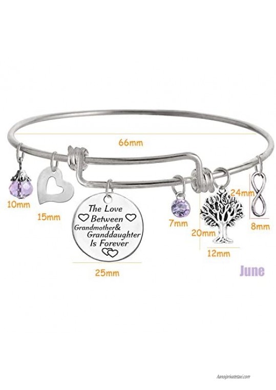 TISDA The Love between Grandmother and Granddaughter is Forever Bracelet