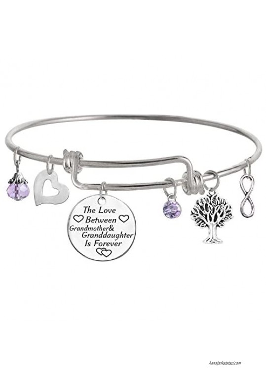 TISDA The Love between Grandmother and Granddaughter is Forever Bracelet