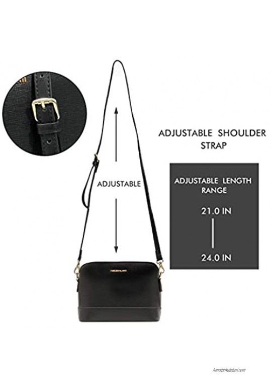 Crossbody Bags for Women Lightweight Medium Dome Purses and Handbags with Adjustable Strap and Golden Hardwares