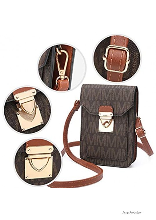 MKP Women Fashion Signature Lightweight Cute Small Crossbody Bags Cell Phone Purse Wallet Shoulder Bag With Snap Closure