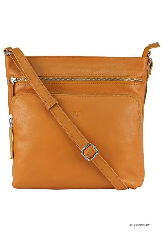 Mou Meraki Genuine Leather Crossbody Purse and Handbags - Crossover Bag Over the Shoulder Women