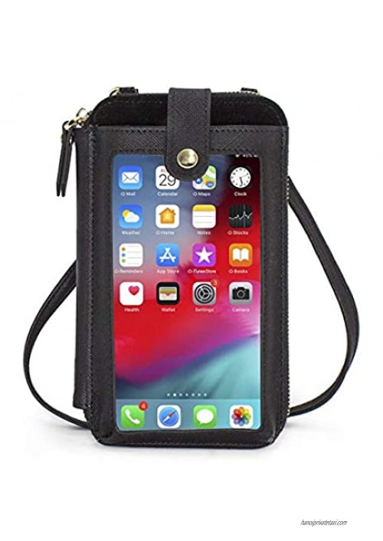 Womens Crossbody Bag Touch Screen Lightweight Small Cellphone Shoulder Purse Card Wallet Handbag