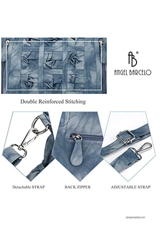 Angel Barcelo Womens Fashion Handbags Purse Shoulder Bags Tote Bags Ladies Girls Designer Satchel Bags