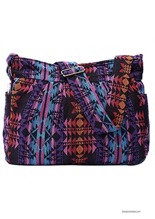 Casual Ladies Women Large Durable Fabric Cross Body Hobo Shoulder Messenger Bag Travel Purse Wallet Handbag Tote Bag